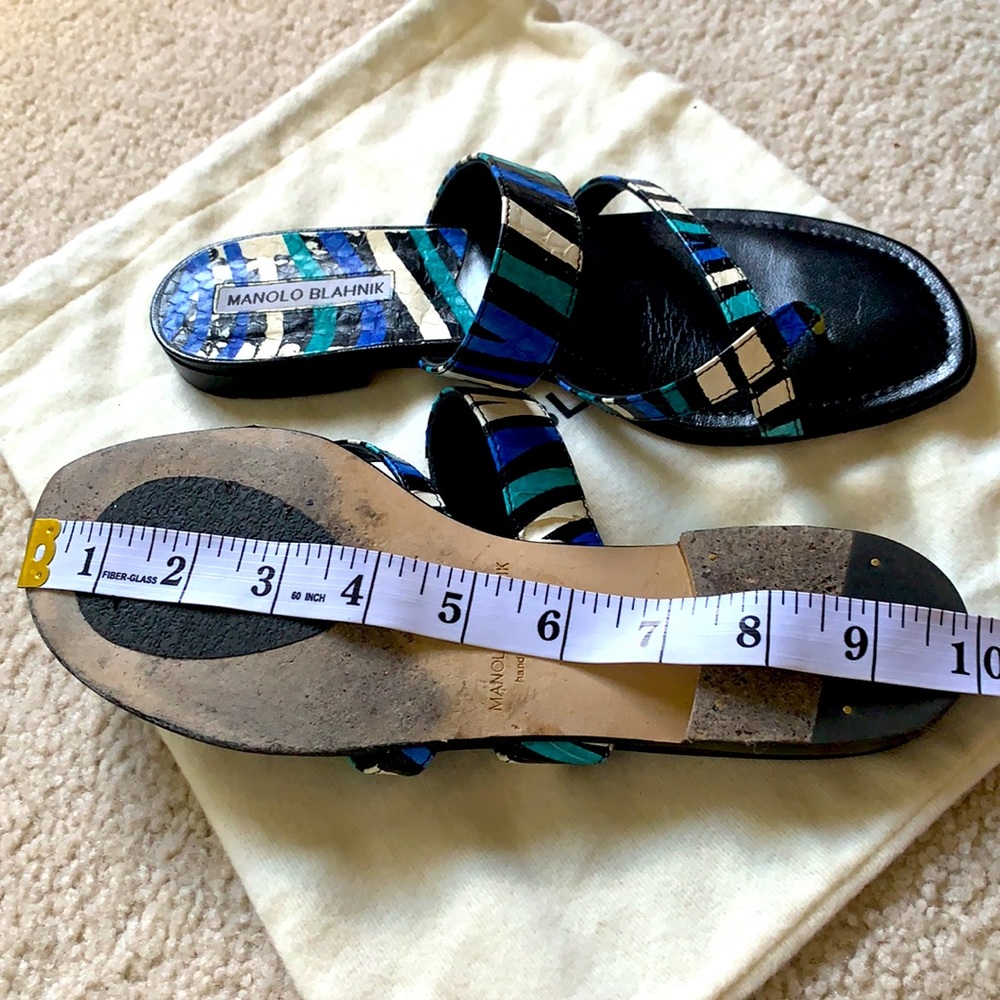 MANOLO BLAHNIK Susa sandal snakeskin - Picture 9 of 12